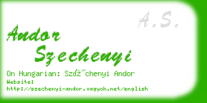 andor szechenyi business card